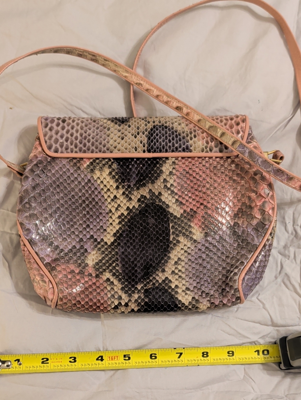Vintage 70's, Genuine Snake Skin, Small, Pink, with Tassel. - Picture 2 of 5